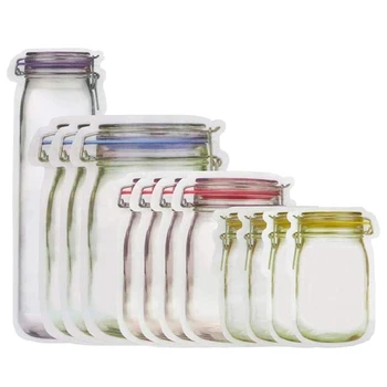 

Leak Proof Mason Jar Bag, Food Storage Sealed Bag, Refrigerated Freeze Food Reusable Storage Bag (32PCS)