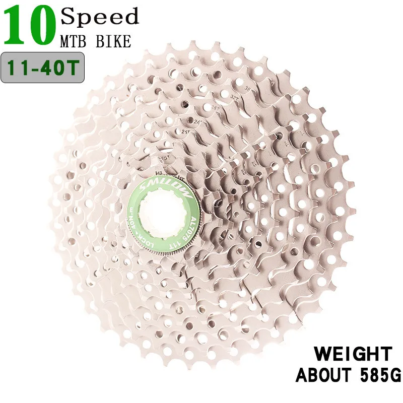 Green No hook SMLLOW горный велосипед 10 скоростей 11-40 т, карточка для езды на горном велосипеде с переменной скоростью, маховик, совместимый с SHIMANO - Цвет: Green No hook