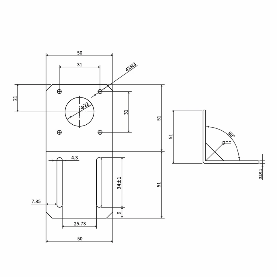 NEMA 17 Steppr Motor Accessories Bracket Support Mounting L Type Bracket Mount 42 Stepping Stepper Motor Nema17 Motor Holder