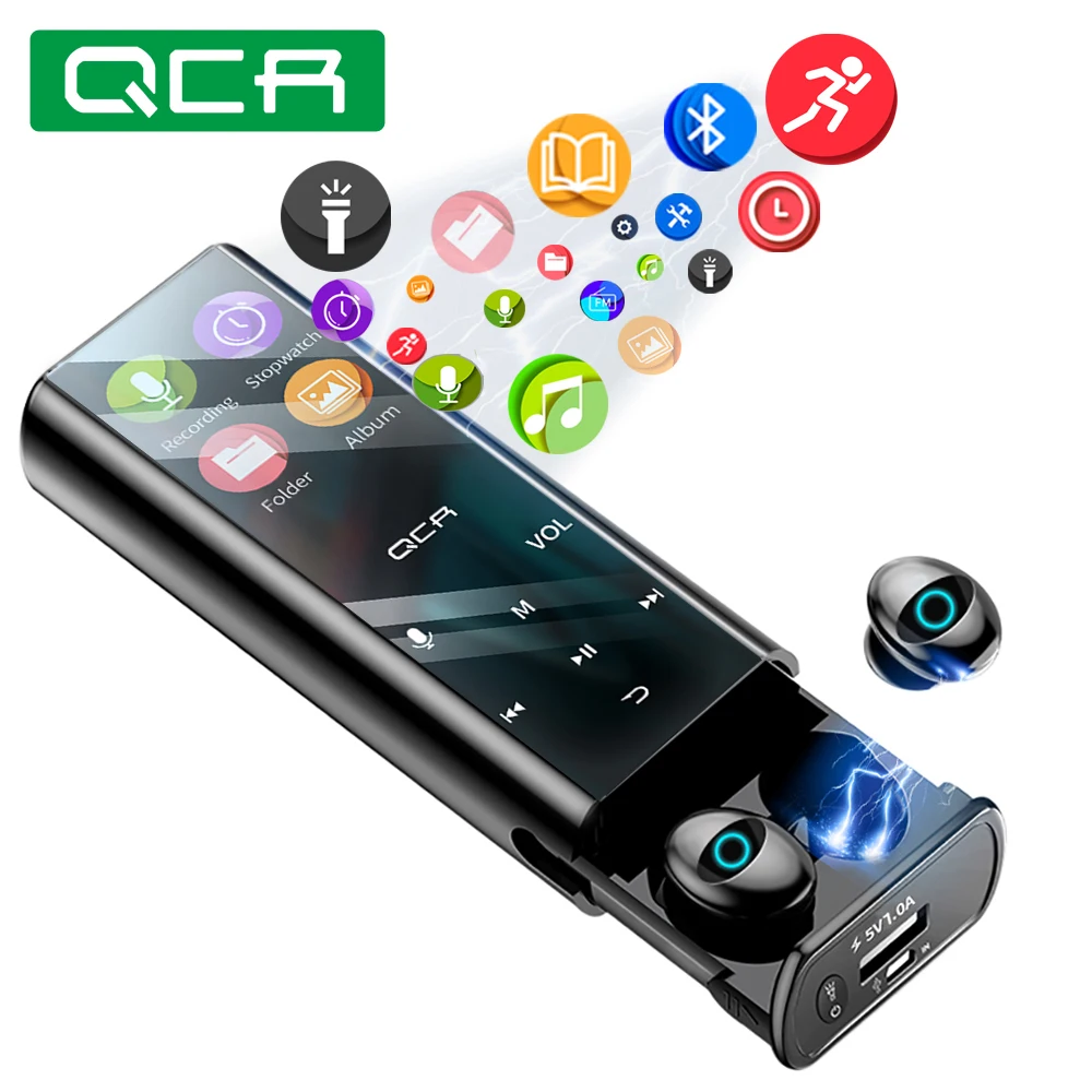 Беспроводные Bluetooth наушники QCR Q1 многофункциональные вкладыши с MP3 плеером