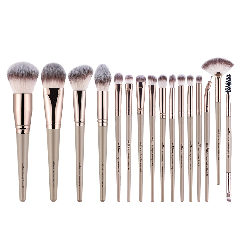 

Anmor 4-16Pcs Makeup Brushes Set Eyeshadow Foundation Blush Powder Eyeliner Eyelash Concealer Make Up Brush Cosmetic Tool Kit