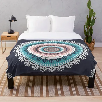 

Mandala Floral Throw Blanket Soft Sherpa Blanket Bed Sheet Single Knee Blanket Office Nap Blanket