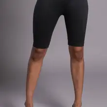 Новые летние однотонные женские хлопковые шорты для йоги спортивные штаны с высокой талией спортивные шорты для бега