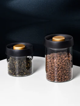 

Coffee bean airtight jar vacuum food grade glass storage jar tea snack milk powder nut moisture-proof storage jar
