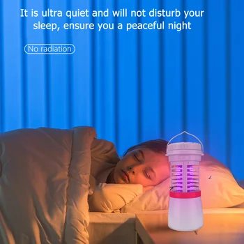 

Mosquito Killer USB Electric Rechargeable Mosquito Killer Lamp Mute Home LED Flashlight Lantern Bug Zapper Insect Trap