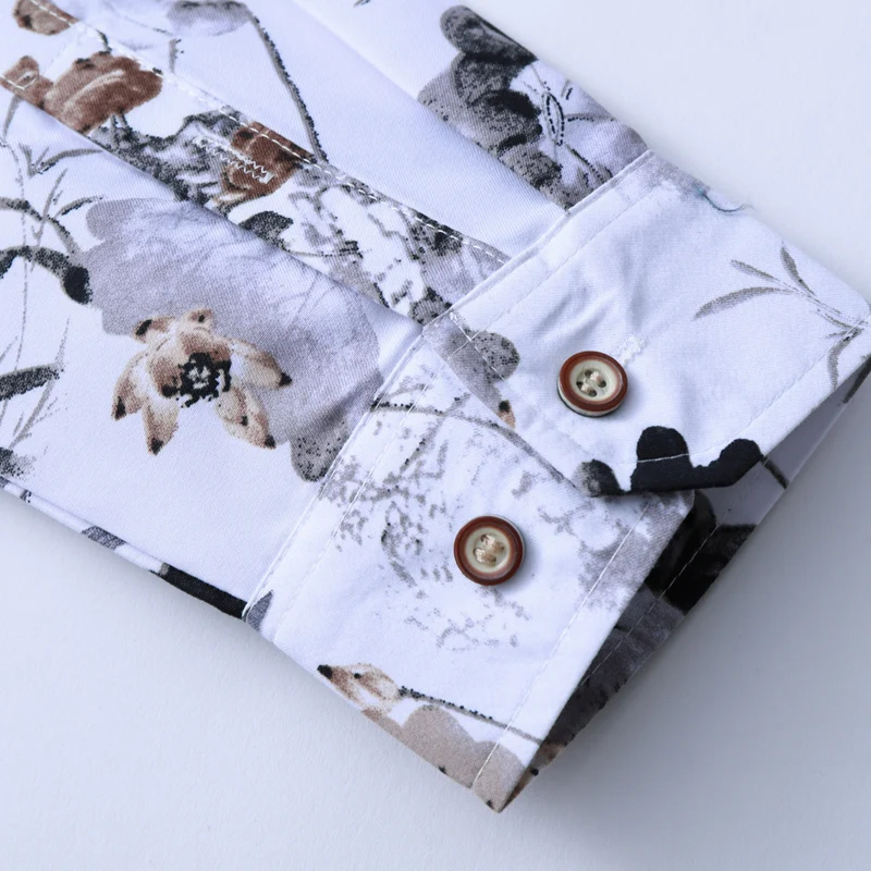 Men'S Fashions 2019 Autumn Spring Clothes Shirt Long Sleeves Big Size M-5XL 6XL 7XL Hawaiian Beach Casual Floral Shirt For Man
