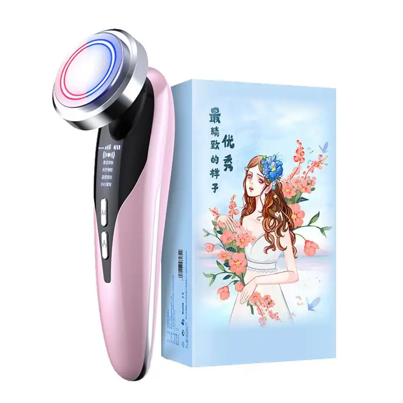 RF омоложение кожи лица красный синий светильник косметический инструмент для