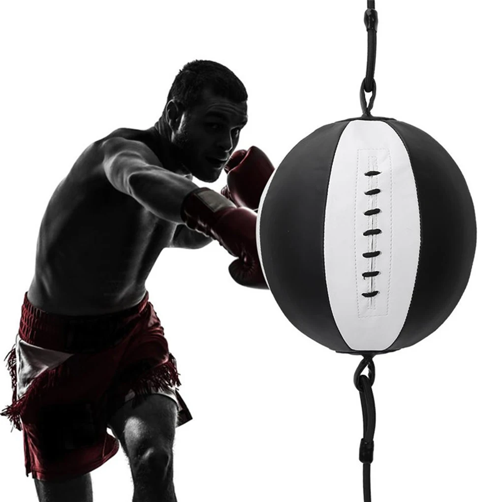 Pear Double End PU Punching Ball Reflex Speed Hanging Fitness Boxing Bag 