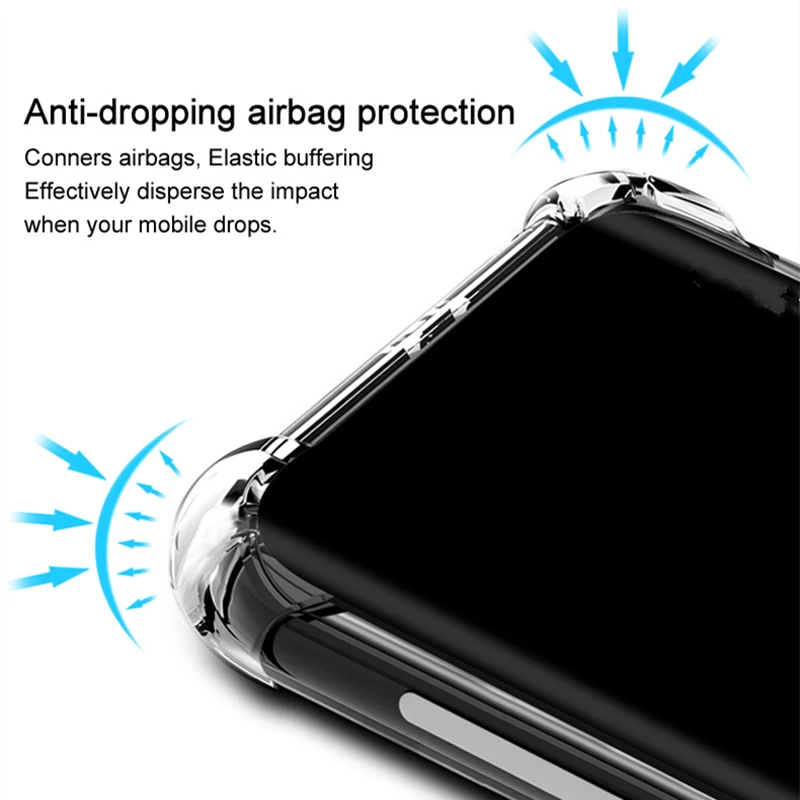 Enhanced Shockproof Airbag Silicone Clear TPU Phone Case
