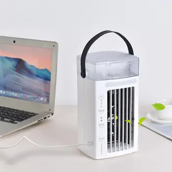 

Bladeless USB LED Light Air Conditioner Cooler Humidifier Personal Space Cooler The Quick & Easy Way to Cool Desktop Cooling Fan