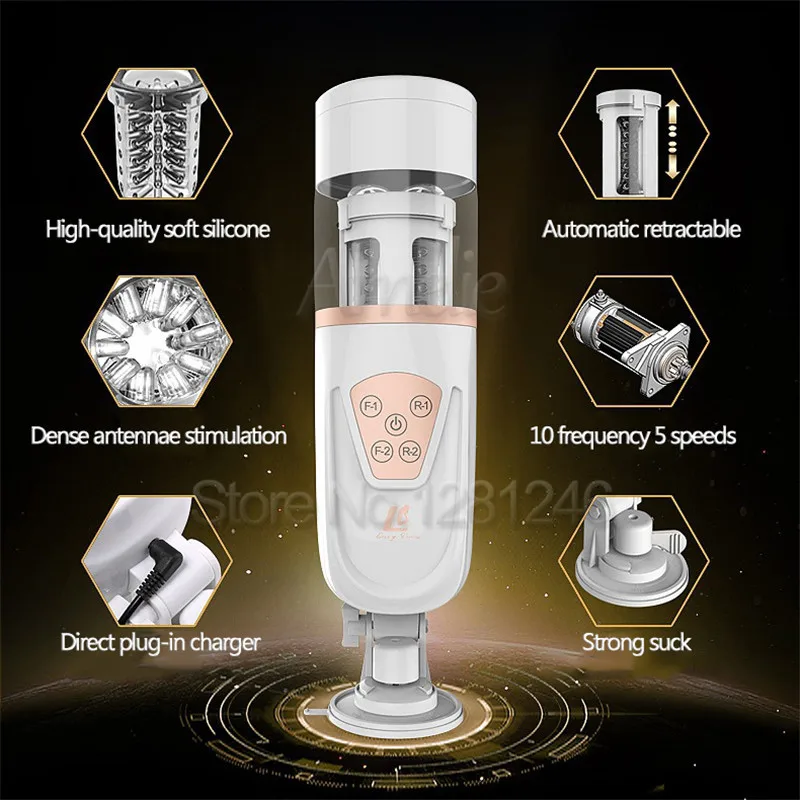 Автоматический телескопический Мужской мастурбатор Piston для орального секса
