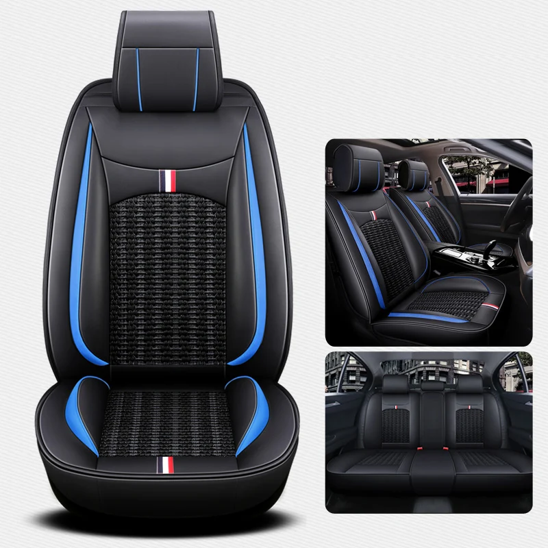 Чехол для сидения автомобиля для Vauxhall Opel Antara GRANDLAND X Meriva Vectra C Volvo S40 S60 S80 V40 V50 V60 V70 Xc70 Xc90 2010 2012 - Название цвета: Blue