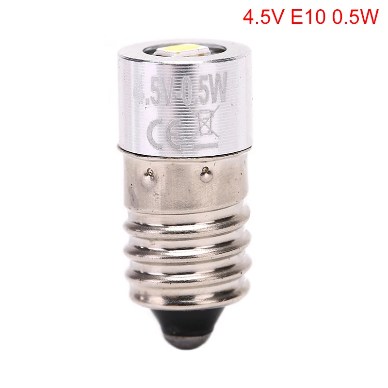 4V E10 P13.5S BA9 0,5 Вт Светодиодный светильник-вспышка для фокусировки, сменный светильник для лампы, светильник для работы DC3V 4,5 v 6V 7,5 v 9v 12v Холодный свет - Испускаемый цвет: 4V