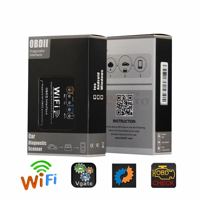 OBD V2.1 Мини Wifi ELM327 OBD2 Bluetooth автоматический сканер OBDII 2 автомобиля ELM 327 Тестер диагностический инструмент для Android Windows код ридер