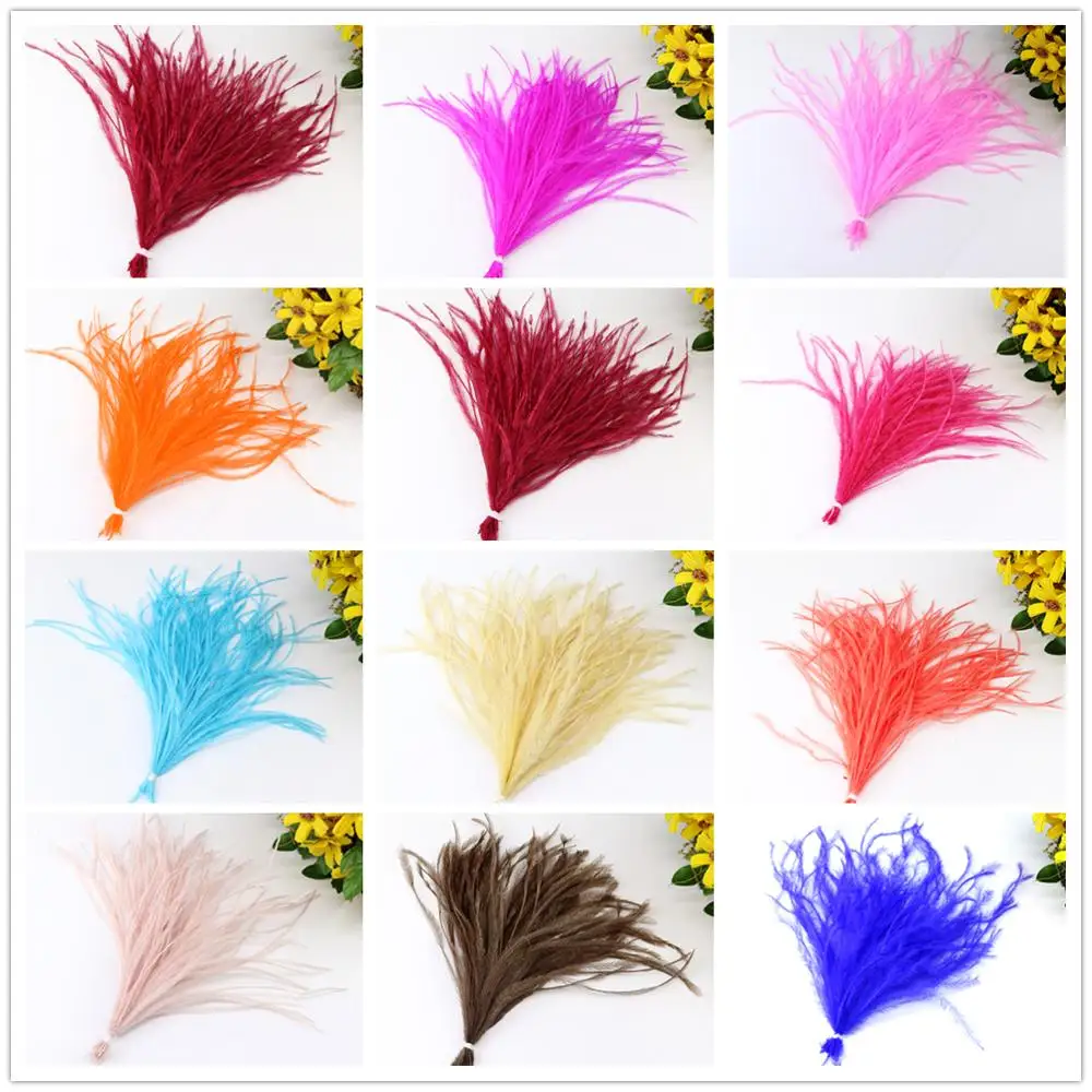 10-15 cm/4-6 inches Ostrich Feather DIY Jewelry Earring Decorative Accessory Fluffy Dyed Various Plumes 100 pcs/1 Bunch | Дом и сад