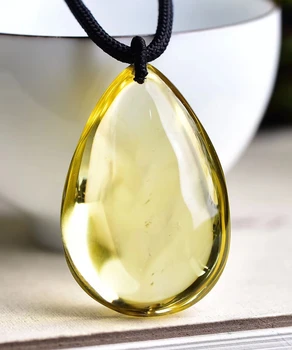 

Natural Yellow Citrine Quartz Crystal Pendant Gemstone 39*26*15mm Women Water Drop Wealthy Stone Fashion Necklace AAAAA