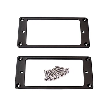 

Chrome Flat Metal Humbucker Pickup Mounting Rings Frame Mounting Ring Flat Base Pickup Frame with Screws 92x46mm
