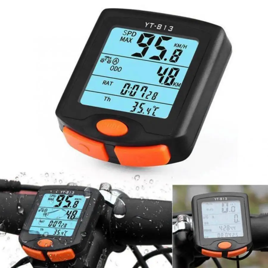 Bike Speedometer Bicycle Wireless Mileage Speedometer Code Table Luminous Adjustable Handlebar Mount Bike Computer Bicycle