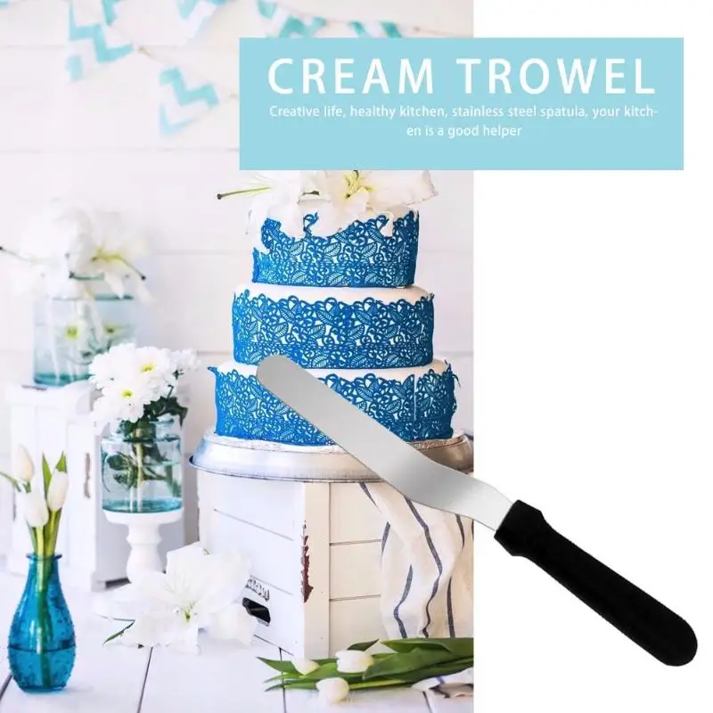 6/10 inch Stainless Steel Cake Spatula Butter Scraper DIY Kitchen Baking Tools Smoother Buttercream Icing Frosting Knife