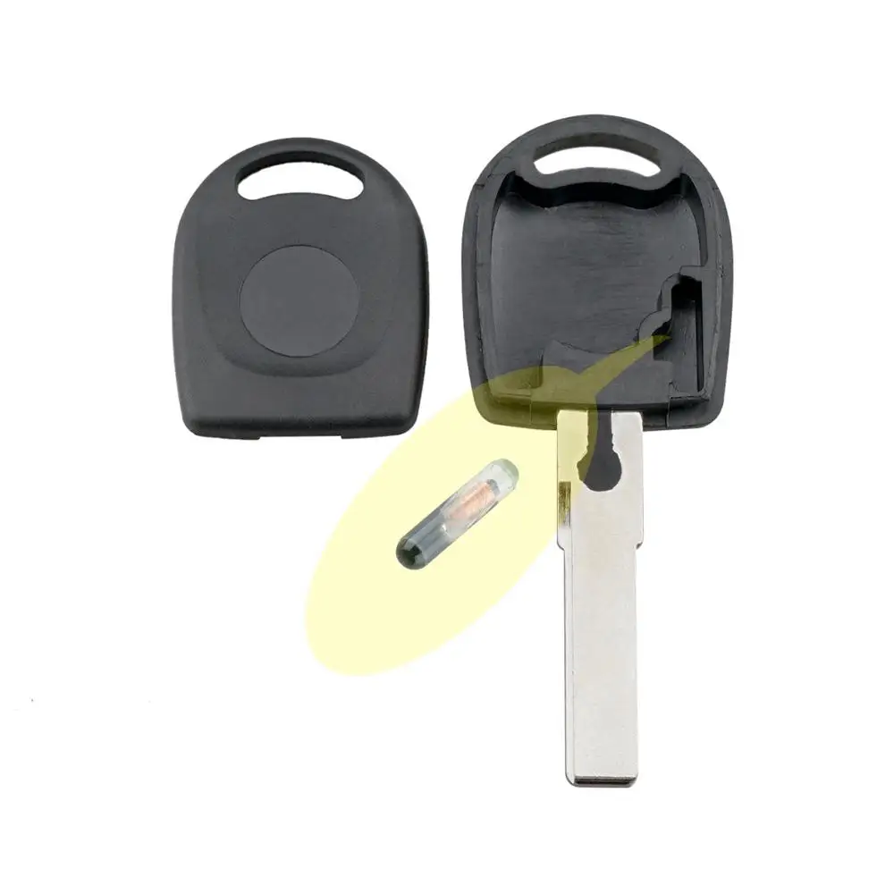 BHKEY новое нерезанное лезвие пустая Замена Fob ключ зажигания автомобиля транспондер чип ID48 для Фольксваген Шкода место для ключа чехол
