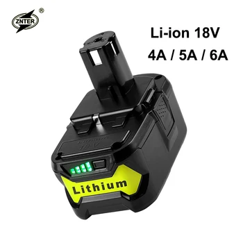 

ZNTER 18V 5000mAh Li-Ion Battery Power Tool Battery For Ryobi P108 RB18L40 Rechargeable Battery Pack Power Tool Cell Ryobi ONE+