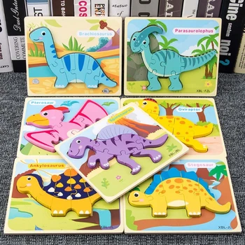 

3D Three-dimensional Cartoon Pterosaur Dinosaur Puzzle Toddler Early Education ducational Toy Children Christmas Birthday Gift