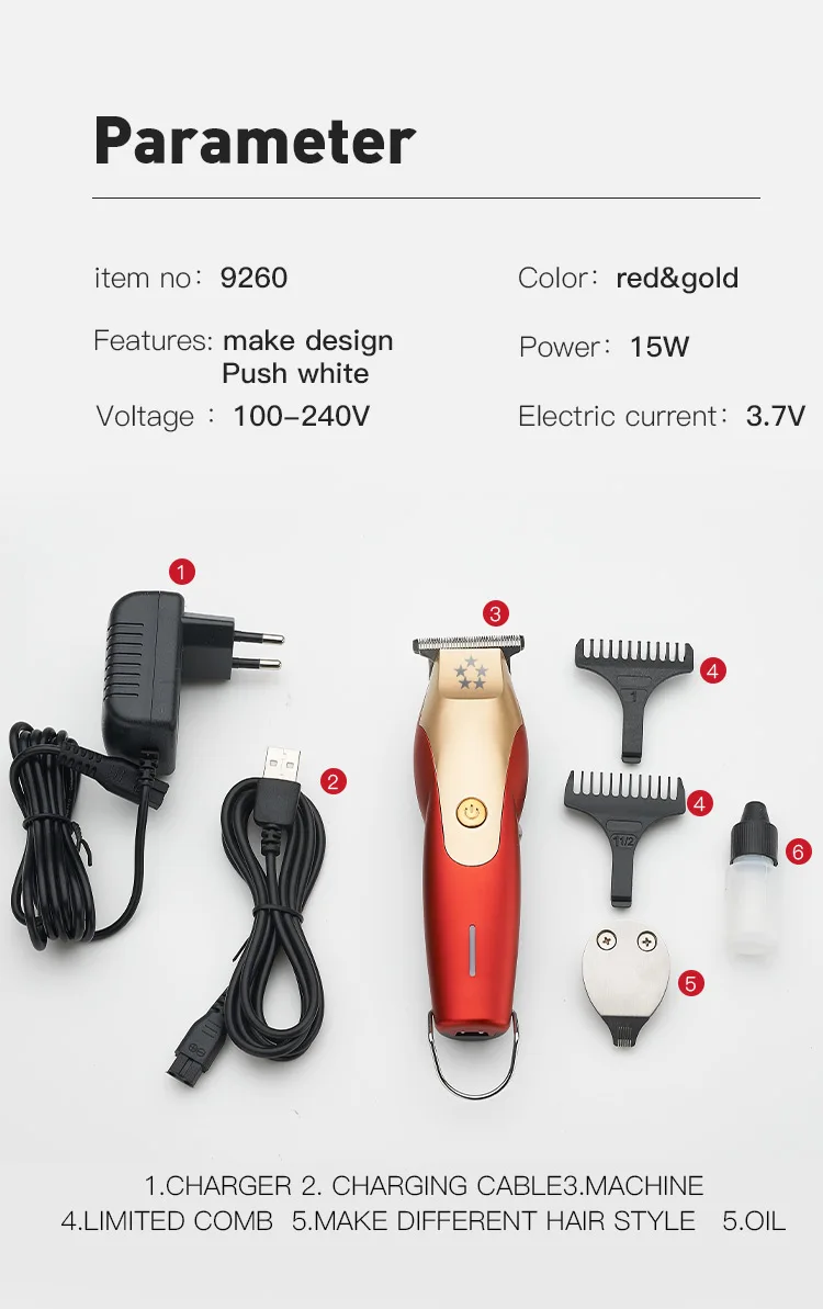 USB профессиональная машинка для стрижки волос, электрический триммер для волос, Беспроводная Машинка для стрижки волос, триммер для мужчин, триммер для бороды, бритва, машинка для стрижки волос