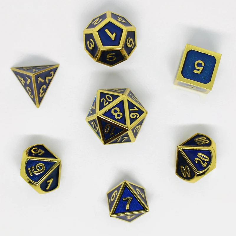Металлические кости dnd Набор кубиков rpg многогранные Твердые кубики настольные