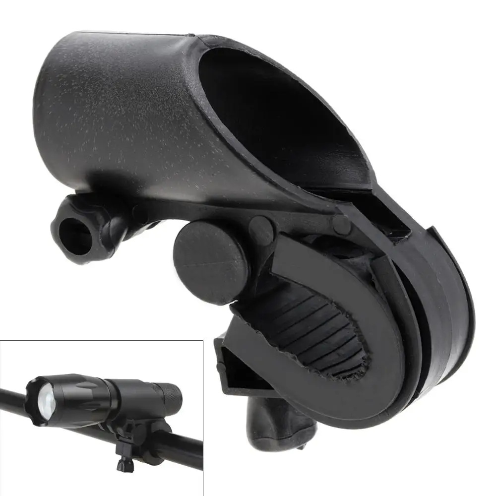 Black Bicycle Light Clip Clamp LED Flashlight Holder Bike Mount Bracket CO Black Bicycle Light Clip Clamp LED Flashlight Holder Bike Mount Bracket CO