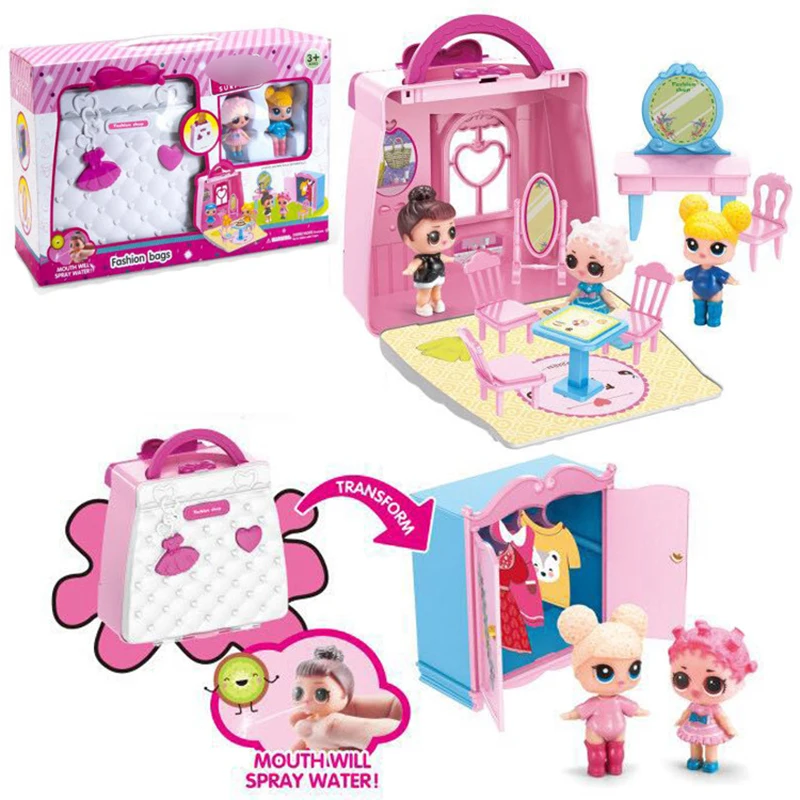 

LOL Surprise Dolls Toys Set Villa Action Figures LOL Dolls Christmas Kids Gifts for Girls Diy Surprise Doll Handbag Every Family