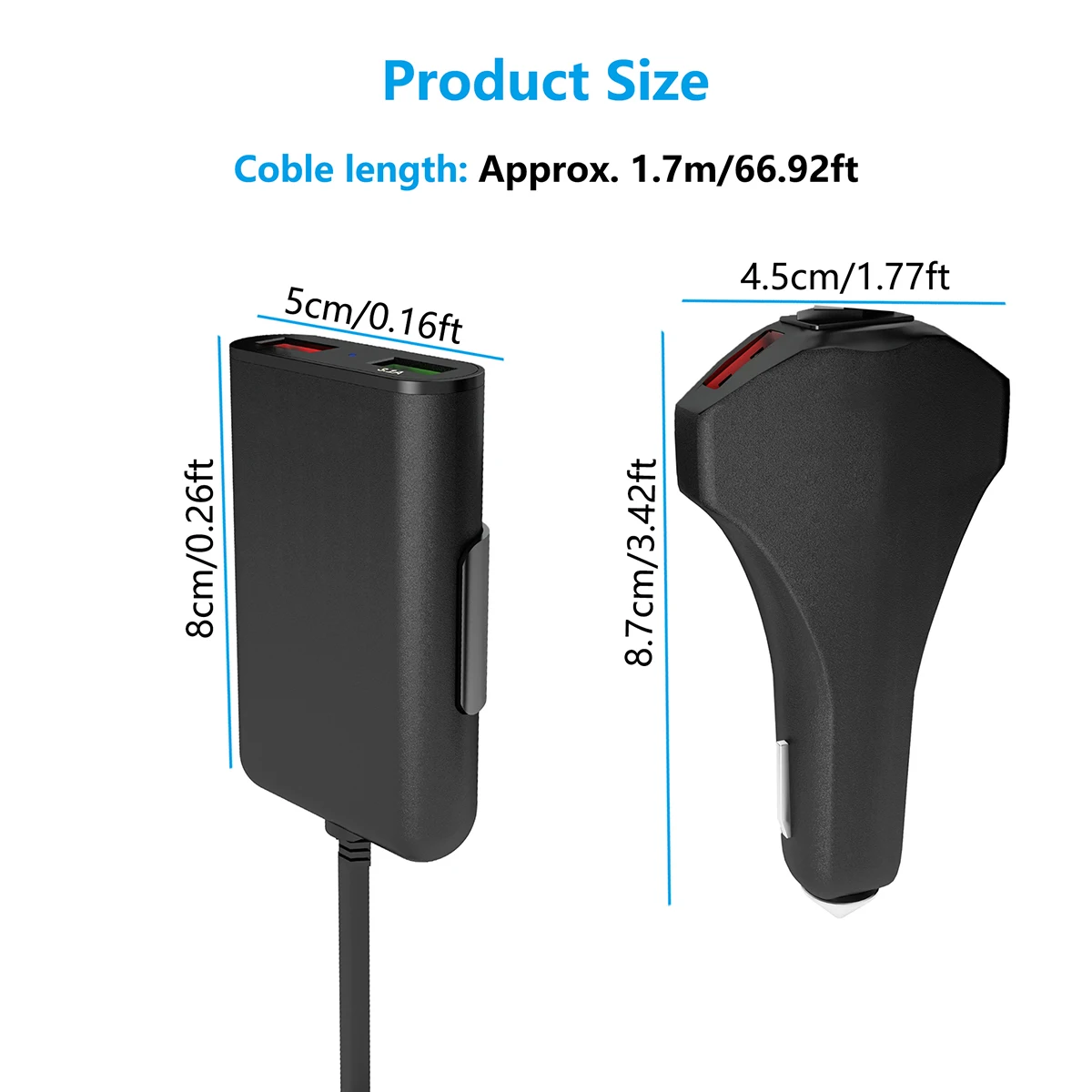 4-Порты и разъёмы зарядных порта USB для автомобиля Зарядное устройство огнеупорный материал РС 3,0 быстрой зарядки Зарядное устройство адаптер, используемый для зарядки мобильных телефонов и планшетов gps