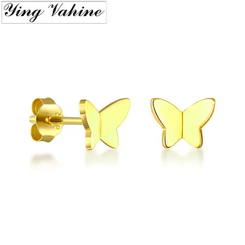 

ying Vahine 100% 925 Sterling Silver Animal Butterfly Stud Earrings for Women