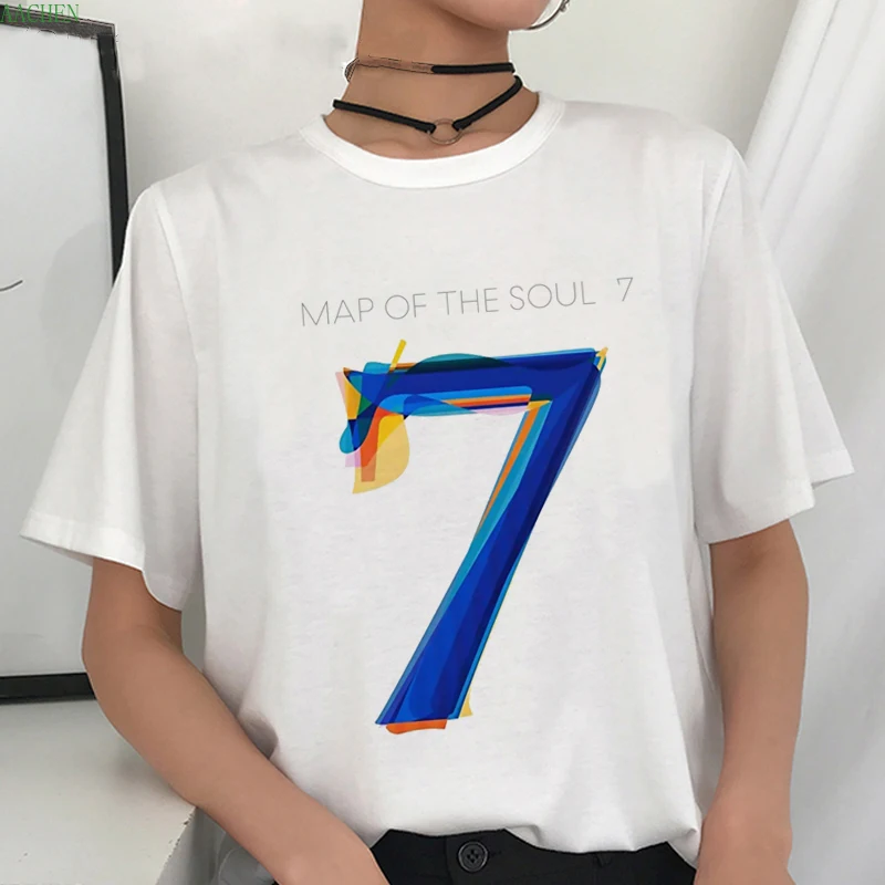 

Women T Shirts Numbers Print Tshirt Summer Short Sleeve Casual Tee Shirt Streetwear Tops Female T-shirt Clothes Camiseta Mujer