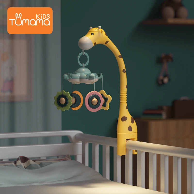 Baby Rattles Crib Mobiles Toy Holder Rotating 360�flexible Rotation Mobile Newborn's Crib Musical Box Projection Infant Baby Toy