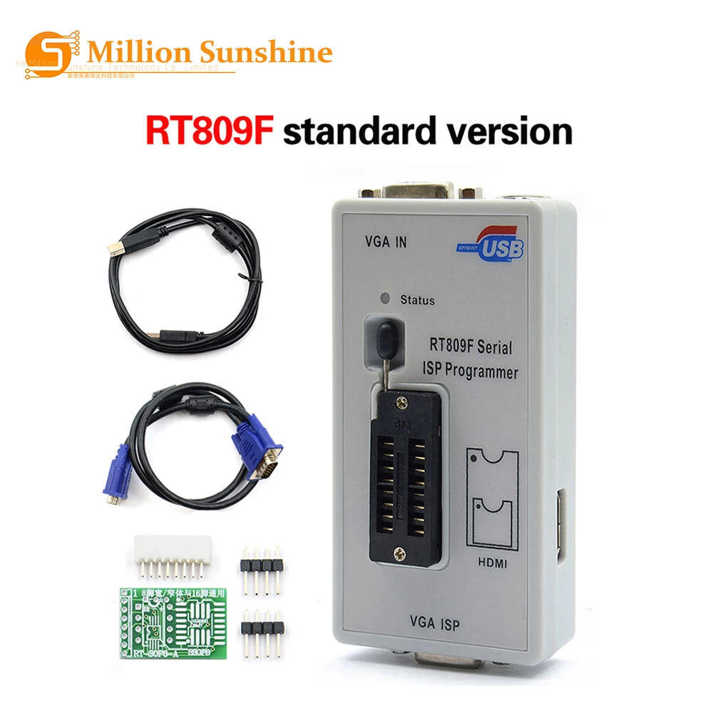 Бесплатная доставка 100% оригинальный новейший RT809F ISP программист/RT809 lcd usb