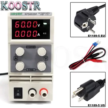 

KPS602DF Variable 60V 5A Adjustable Switching Regulated Power Supply Digital with Alligator Leads lab Equipment