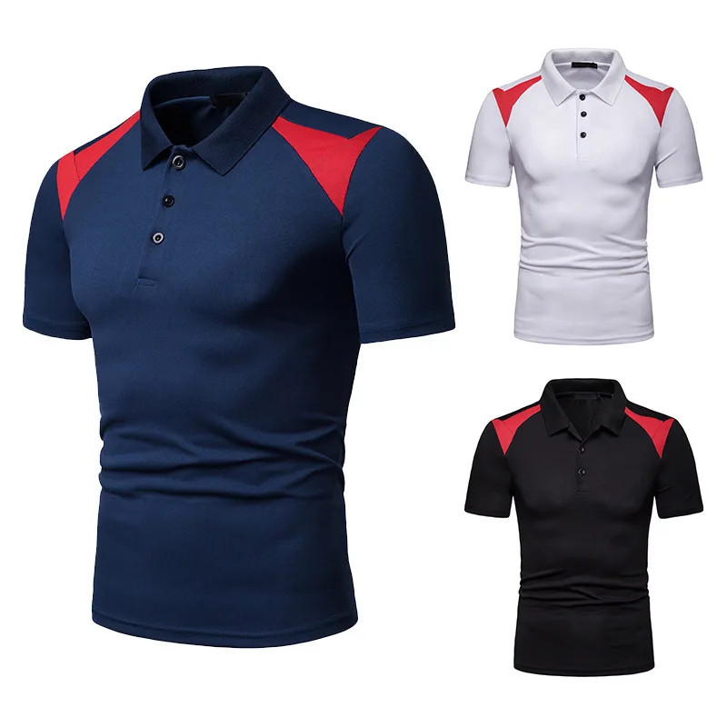 

New Style Summer Men Mixed Colors Loose-Fit Ouma Short Sleeve Polot Shirt D56