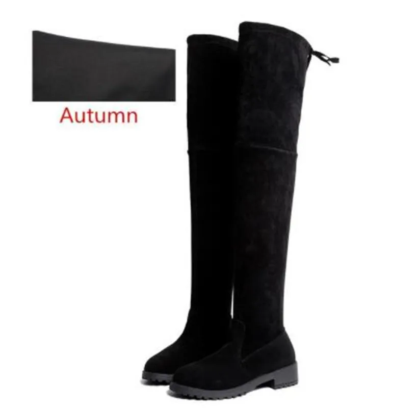 Winter Over The Knee Boots Women Stretch Fabric Thigh High Sexy Woman
Shoes Long Bota Feminina Zapatos De Mujer Size 35-41