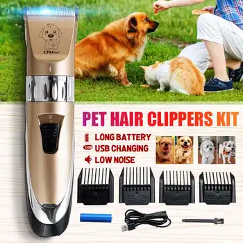 

USB Portable Cordless Pet Shaver Suitable For Pets With Rabbits/Teddy/Cats Ultra-quiet Electric Hair Clipper With 4 Size Combs