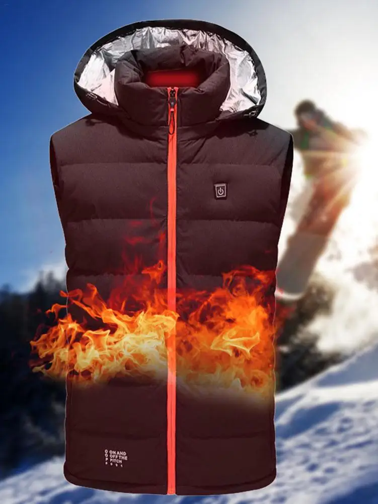 USB нагреватель умный нагревательный жилет для зарядки трехскоростной температуры теплая одежда куртка с подогревом Электрический жилет для спорта и пешего туризма