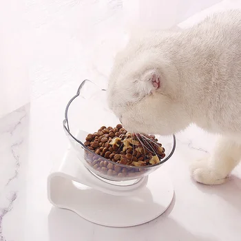 

Pet Dog Cats Feeding Bowl Detachable Tilted Feeder Pet Raised Bowl Food Water Feeding Bowl With Elevated Stand