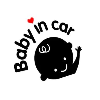 

Car Stickers Baby In Car Reflective Warning Sticker 3D Cartoon Auto Decoration Car Window Decal Bumper Sticker SUV Car Accessory
