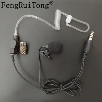 

Covert Acoustic Tube Collar clip MIC NATO Plug Earpiece headset for COMTAC MSA EARMOR TCA TRI PTT for Walkie-talkie prc-152 UV5R