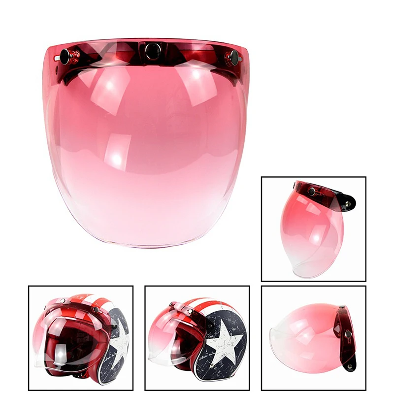 

New Motorcycle Bubble visor top quality open face motorcycle helmet visor 9 color available vintage helmet windshield shield