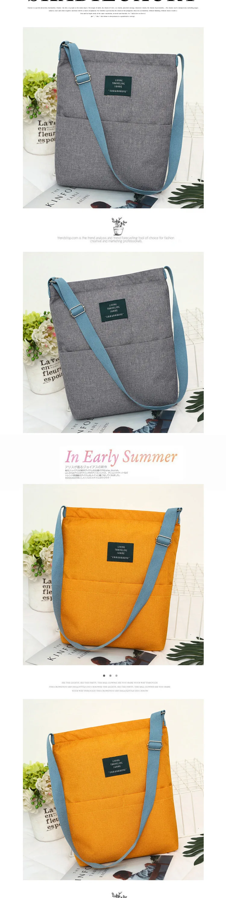 Оригинальная парусиновая сумка, женская сумка через плечо, художественная и художественная Повседневная тканевая сумка в Корейском стиле, хипстерская сумка на плечо