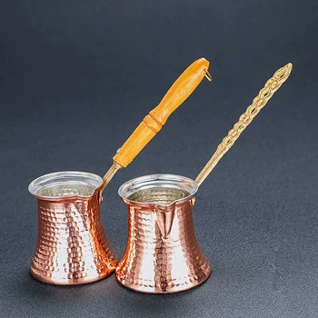 

Turkish Coffee Pot Ottoman Arabic Tea Coffee Espresso Pots %100 Copper Turkey Coffee Maker mj7