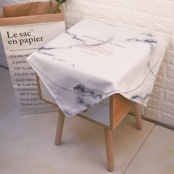 

Free Shipping 2020 New Designed Nordic Style Marbling Stripe Printed Polyester&Cotton Waterproof&Dust Proof Square Table Cover