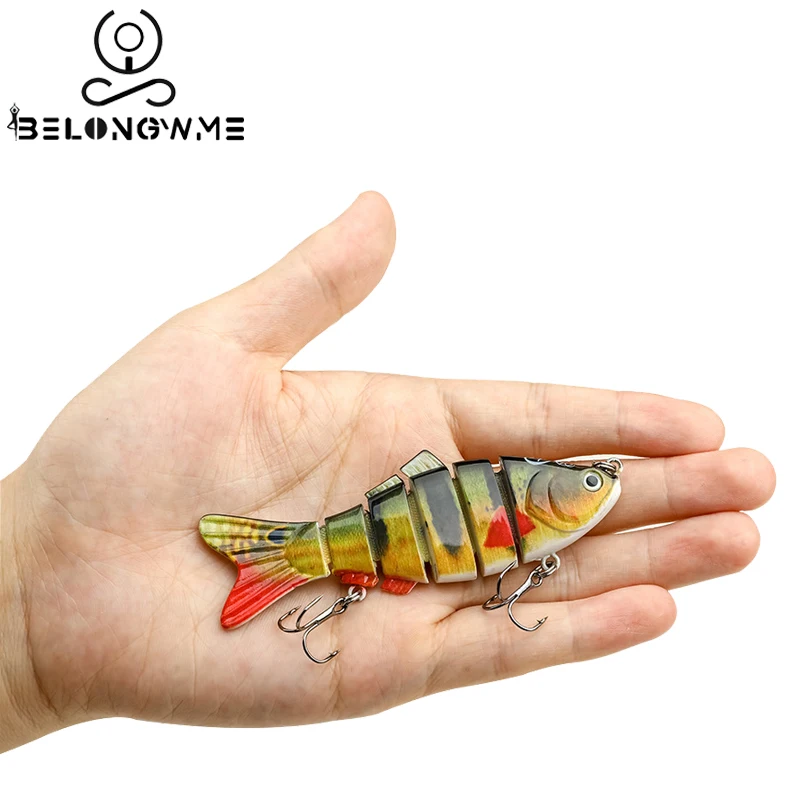 

1PCS 10cm 19g Sinking Wobblers Fishing Lures 3D Eyes ointed Crankbait Swimbait 6 Segment ABS Swimbait Wobblers Artificial Tackle