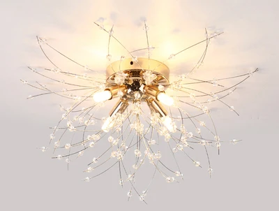 Crystal snowflake chandelier For Living Room Kitchen Rectangle Globe Dandelion chandelier Nordic Decor round led ceiling lamp foyer chandelier Chandeliers