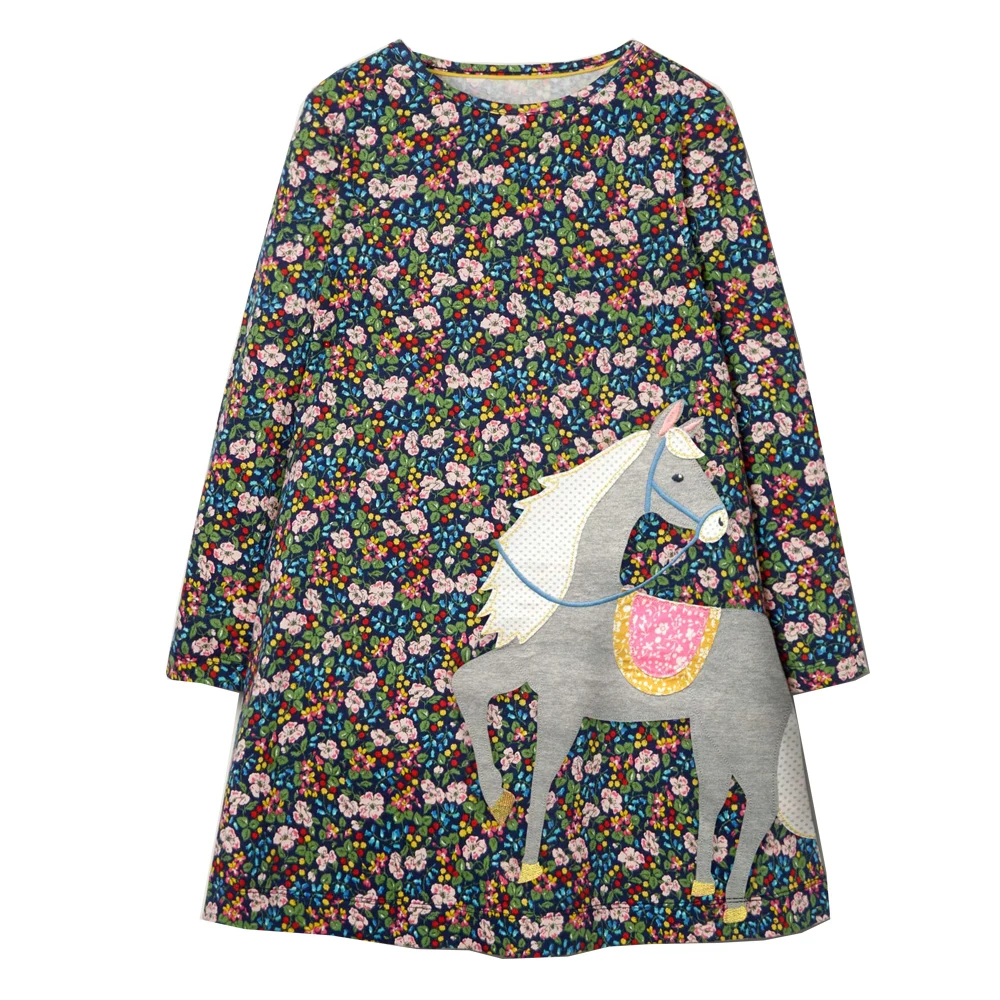 Jumping Meters/платья для девочек с длинными рукавами, Брендовое детское платье из хлопка, Рождественская Детская одежда, детское платье принцессы Vestido - Цвет: 88